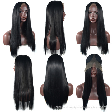 Long Straight Fiber Hair Synthetic Heat Resistant 13x6 lace front wig with baby hair Wigs for Women